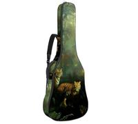Eslifey Sac de transport pour guitare acoustique, motif tigre de forêt, bandoulière réglable, 101,6 cm, 104,1 cm, 106,7 cm, multicolore, 42.9x16.9x4.7 in, Organiseur de sac