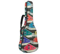 Eslifey Sac de transport pour guitare acoustique, silhouette de cowboy sauvage, sangle d'épaule réglable, 101,6 cm, 104,1 cm, 106,7 cm, Multicolore 10., 42.9x16.9x4.7 in, Organiseur de sac