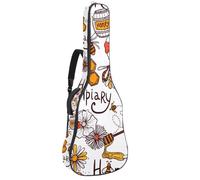 Eslifey Sac de transport pour guitare acoustique, silhouette de cowboy sauvage, sangle d'épaule réglable, 101,6 cm, 104,1 cm, 106,7 cm, Multicolore 7., 42.9x16.9x4.7 in, Organiseur de sac