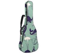 Eslifey Sac de transport pour guitare acoustique, silhouette de cowboy sauvage, sangle d'épaule réglable, 101,6 cm, 104,1 cm, 106,7 cm, Multicolore 3., 42.9x16.9x4.7 in, Organiseur de sac