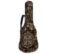 Eslifey Sac de transport pour guitare acoustique vintage Ancre Ancre Boussole Bandoulière réglable 101,6 cm 104 106,7 cm, multicolore 1, 42.9x16.9x4.7 in, Organiseur de sac