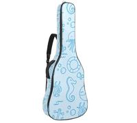 Eslifey Sac de transport pour guitare acoustique vintage Ancre Ancre Boussole Bandoulière réglable 101,6 cm 104 106,7 cm, multicolore 2, 42.9x16.9x4.7 in, Organiseur de sac