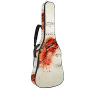 Eslifey Sac de transport vintage pour guitare acoustique Let's Go for a Ride Bicycle avec bandoulière réglable 101,6 cm, 104,1 cm, 106,7 cm, Multicolore 9., 42.9x16.9x4.7 in, Organiseur de sac