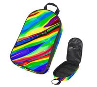 Eslifey Sac de voyage pour ustensiles de cuisine de camping, peinture arc-en-ciel abstraite, sac de rangement portable pour barbecue, camping, ustensiles de cuisine, multicolore 1, 14.7x8.74x2.17in