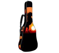 Eslifey Sac pour guitare acoustique - Tigre - Dents - Sangle d'épaule réglable - 101,6 cm - 104 - 106,7 cm, multicolore 2, 42.9x16.9x4.7 in, Organiseur de sac