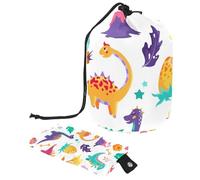 Eslifey Sacs cosmétiques de voyage, sac de maquillage, sacs de toilette multifonctionnels, sac de rangement rond, espace cosmique Tai Chi, Multicolore 5., 9.9x6.9in/25.2x17.6cm
