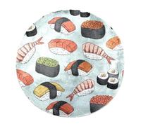 Eslifey Tapis à poils longs doux et moelleux de 70 cm - Motif sushi - Décoration d'intérieur pour chambre à coucher, chambre d'enfant, salon