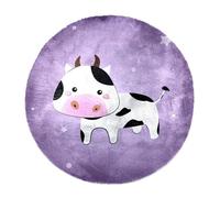 Eslifey Tapis à poils longs extra large doux à poils longs pour salon, chambre à coucher, décoration d'intérieur, couloir, planète animale, bébé vache - 160 cm