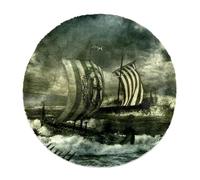 Eslifey Tapis à poils longs extra large doux à poils longs pour salon, chambre à coucher, décoration d'intérieur, couloir, bateau dragon, souffrance de tempête, 160 cm