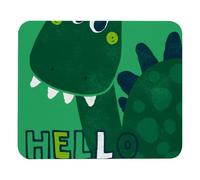 Eslifey Tapis de souris confortable Dinosaure Hello Green Tapis de souris de bureau 21 x 25 cm, base en caoutchouc antidérapant, améliore la vitesse et la précision