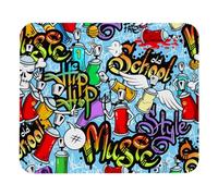 Eslifey Tapis de souris confortable Graffiti Spray Street Art Motif Tapis de souris de bureau 21 x 25 cm Tapis de souris Base en caoutchouc antidérapant Améliore la vitesse et la précision
