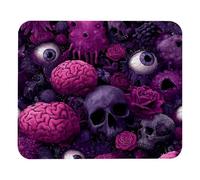 Eslifey Tapis de souris confortable, motif cerveaux et globes oculaires, 21 x 25 cm, base en caoutchouc antidérapant, améliore la vitesse et la précision