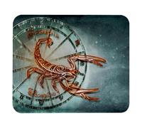 Eslifey Tapis de souris confortable Scorpion Signe du zodiaque Horoscope Astrologie Symbole de Bureau Tapis de souris 21 x 25 cm Tapis de souris Base en caoutchouc antidérapant Améliore la vitesse et