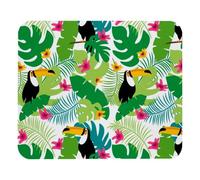 Eslifey Tapis de souris confortable Tropical, été, toucan, 21 x 25 cm, base en caoutchouc antidérapant, améliore la vitesse et la précision