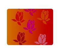 Eslifey Tapis de souris rectangulaire avec base en caoutchouc antidérapant, pour joueur, bureau et maison, motif tulipe orange, 27,9 x 22,9 cm