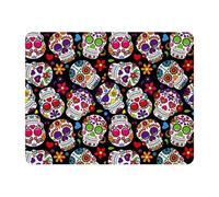 Eslifey Tapis de souris rectangulaire, Day of the Dead Sugar Skull Background Extended Desk Pad avec base en caoutchouc antidérapant, sous-main protecteur pour joueur, bureau et maison, 27,9 x 22,9 cm
