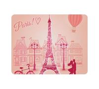 Eslifey Tapis de souris rectangulaire, Lovers in Paris Tour Eiffel avec base en caoutchouc antidérapant, protection de bureau pour joueur, bureau et maison, 27,9 x 22,9 cm