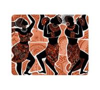 Eslifey Tapis de souris rectangulaire, motif peuple africain dansant, avec base en caoutchouc antidérapant, tapis de protection pour joueur, bureau et maison, 27,9 x 22,9 cm