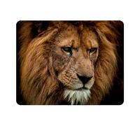 Eslifey Tapis de souris rectangulaire, portrait du roi lion, tapis de souris de bureau étendu avec base en caoutchouc antidérapant, protection de bureau pour joueur, bureau et maison, 27,9 x 22,9 cm