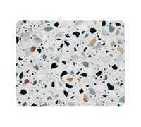 Eslifey Tapis de souris rectangulaire, sol en marbre, verre de quartz, motif dolomite calcite avec base en caoutchouc antidérapant, tapis de bureau pour joueur, bureau et maison, 27,9 x 22,9 cm