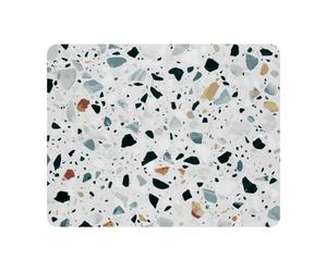 Eslifey Tapis de souris rectangulaire, sol en marbre, verre de quartz, motif dolomite calcite avec base en caoutchouc antidérapant, tapis de bureau pour joueur, bureau et maison, 27,9 x 22,9 cm