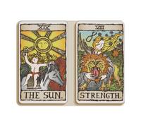 Eslifey Tapis de souris rectangulaire, soleil et concept de force, illustration de cartes de tarot, tapis de souris de bureau étendu avec base en caoutchouc antidérapant, tapis de protection pour