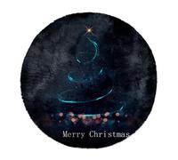 Eslifey Tapis moelleux doux et antidérapant pour salon, chambre à coucher, aire de jeux, chambre d'enfant, motif Merry Christmas Starry Galaxy Tree (80 cm)