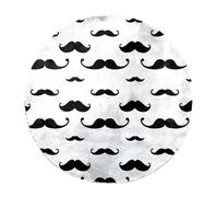 Eslifey Tapis moelleux et doux à poils longs pour salon, chambre à coucher, chambre d'enfant, moustache hipster, 80 cm, lavable