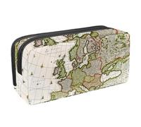 Eslifey Trousse à crayons, carte nautique, boussole marron, grande capacité, trousse à crayons, Multicolore 7., 2.3x8.2x3.9in/6x21x10cm, Trousse de beauté