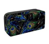 Eslifey Trousse à crayons, chapeau de Noël flamant rose avec motif cœur de canne à sucre d'orge grande capacité, Multicolore 5., 2.3x8.2x3.9in/6x21x10cm, Trousse de beauté