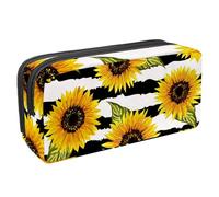 Eslifey Trousse à crayons, chapeau de Noël flamant rose avec motif cœur de canne à sucre d'orge grande capacité, Multicolore 7., 2.3x8.2x3.9in/6x21x10cm, Trousse de beauté