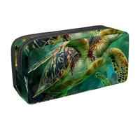 Eslifey Trousse à crayons, fleurs et libellules - Grande capacité - Pochette à crayons - Trousse à crayons, multicolore 2, 2.3x8.2x3.9in/6x21x10cm, Trousse de beauté