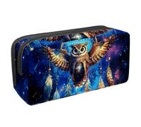 Eslifey Trousse à crayons, hibou galaxie et attrape-rêves, grande capacité, trousse à crayons, papeterie, Multicolore 7., 2.3x8.2x3.9in/6x21x10cm, Trousse de beauté