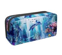 Eslifey Trousse à crayons, motif amour et géométrie, grande capacité, trousse à crayons, papeterie, Multicolore 8., 2.3x8.2x3.9in/6x21x10cm, Trousse de beauté