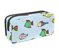 Eslifey Trousse à crayons, motif ananas exotiques d'été, grande capacité, trousse à crayons, Multicolore 8., 2.3x8.2x3.9in/6x21x10cm, Trousse de beauté