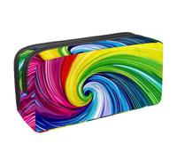 Eslifey Trousse à crayons, motif libellules colorées foncées, grande capacité, multicolore 2, 2.3x8.2x3.9in/6x21x10cm, Trousse de beauté