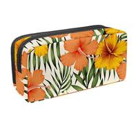 Eslifey Trousse à crayons, motif vectoriel aquarelle avec fleurs, roses et cactus - Motif tropical vif - Grande capacité - Trousse à crayons, Multicolore 5., 2.3x8.2x3.9in/6x21x10cm, Trousse de beauté