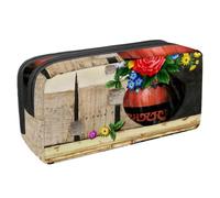 Eslifey Trousse à crayons romantique Rome, grande capacité, trousse à crayons, papeterie, Multicolore 4., 2.3x8.2x3.9in/6x21x10cm, Trousse de beauté