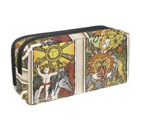 Eslifey Trousse à crayons, symbole du Pacifique, plumes, paix, amour, illustration, grande capacité, trousse à crayons, Multicolore 8., 2.3x8.2x3.9in/6x21x10cm, Trousse de beauté