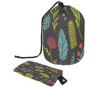 Eslifey Trousse à maquillage avec cordon de serrage, sac de maquillage portable en forme de tonneau, motif licorne magique, étoile et grande capacité, étanche, sac de toilette multifonctionnel,