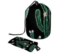 Eslifey Trousse à maquillage avec cordon de serrage, sac de maquillage portable en forme de tonneau, motif licorne magique, étoile et grande capacité, étanche, sac de toilette multifonctionnel,