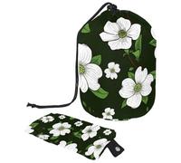 Eslifey Trousse de maquillage de voyage - Multifonctionnel - Organiseur rond - Motif fleurs et aquarelle, Multicolore 7., 9.9x6.9in/25.2x17.6cm