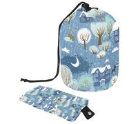 Eslifey Trousse de maquillage de voyage - Multifonctionnel - Sac de toilette rond - Poche de rangement - Animaux amusants - Hibou, raton laveur, licorne, vache, ours, chat, Multicolore 10.,