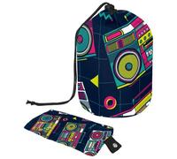 Eslifey Trousse de maquillage de voyage - Multifonctionnel - Sac de toilette rond - Poche de rangement - Animaux amusants - Hibou, raton laveur, licorne, vache, ours, chat, Multicolore 3.,