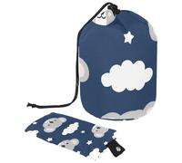 Eslifey Trousse de maquillage de voyage - Multifonctionnel - Sac de toilette rond - Poche de rangement - Animaux amusants - Hibou, raton laveur, licorne, vache, ours, chat, Multicolore 7.,