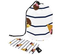 Eslifey Trousse de maquillage de voyage - Multifonctionnelle - Organiseur rond - Assortiment coloré, multicolore 2, 9.9x6.9in/25.2x17.6cm