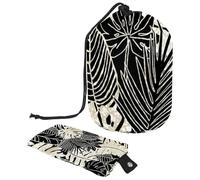 Eslifey Trousse de maquillage de voyage - Multifonctionnelle - Organiseur rond - Marbre blanc et bleu sarcelle, Multicolore 4., 9.9x6.9in/25.2x17.6cm