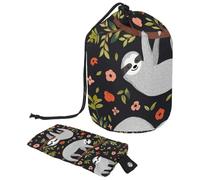 Eslifey Trousse de maquillage de voyage - Multifonctionnelle - Organiseur rond - Motif raton laveur et cœurs, Multicolore 10., 9.9x6.9in/25.2x17.6cm