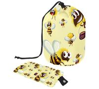 Eslifey Trousse de maquillage de voyage - Multifonctionnelle - Organiseur rond - Motif raton laveur et cœurs, Multicolore 4., 9.9x6.9in/25.2x17.6cm