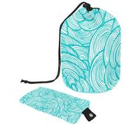 Eslifey Trousse de maquillage de voyage - Multifonctionnelle - Organiseur rond - Poche de rangement - Corbeau - Nuit effrayante - Obscurité effrayante, Multicolore 8., 9.9x6.9in/25.2x17.6cm